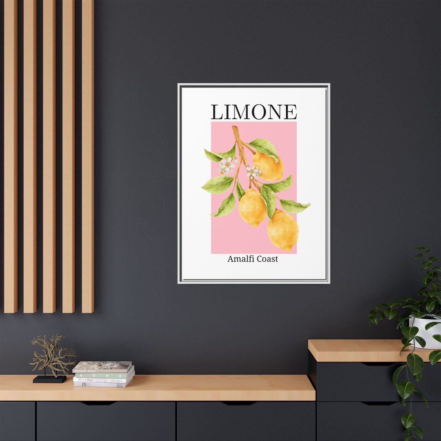 Limone- White background - Matte Canvas, Framed (Multi-color)