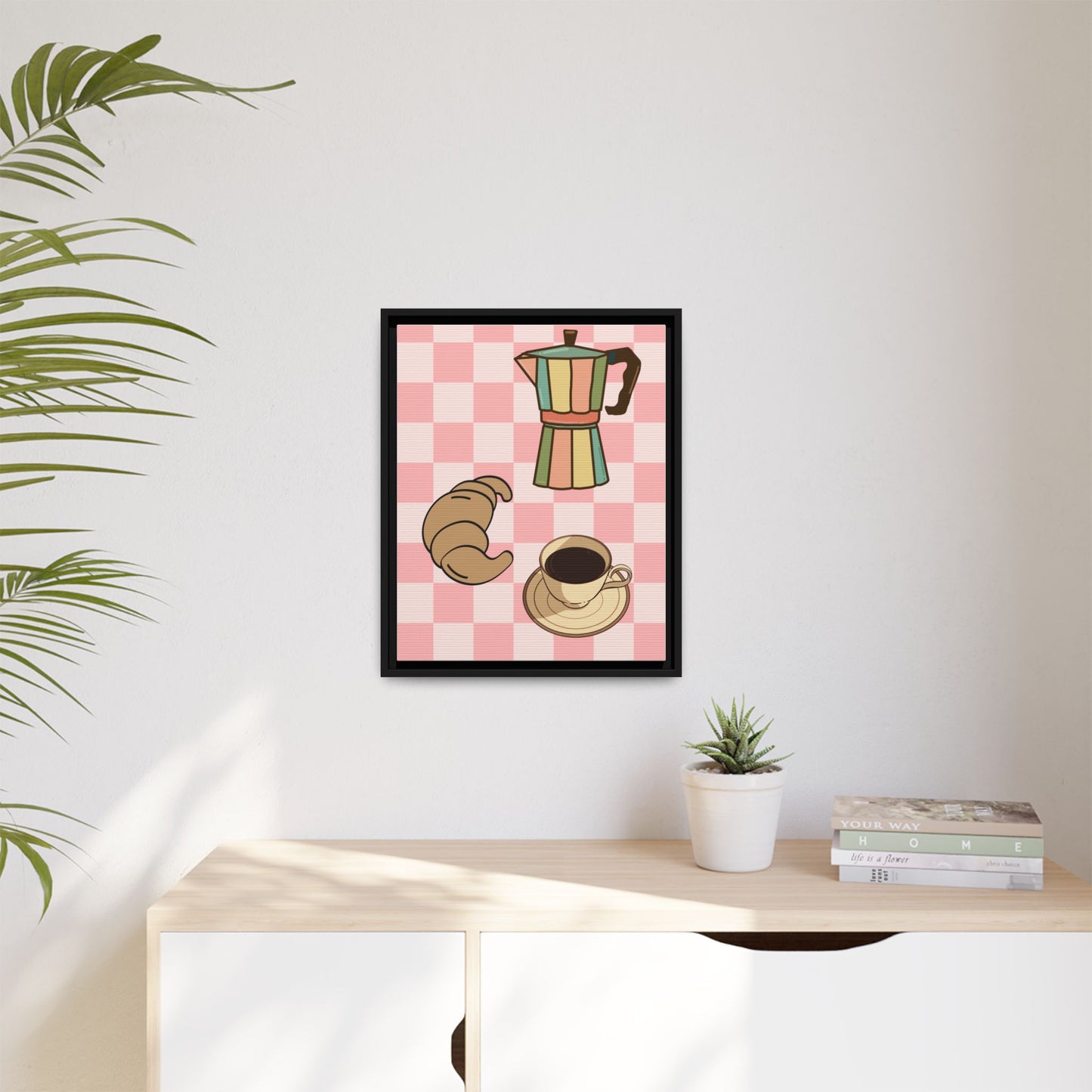 Italy Collection - Happiness - Matte Canvas, Framed (Multi-color)