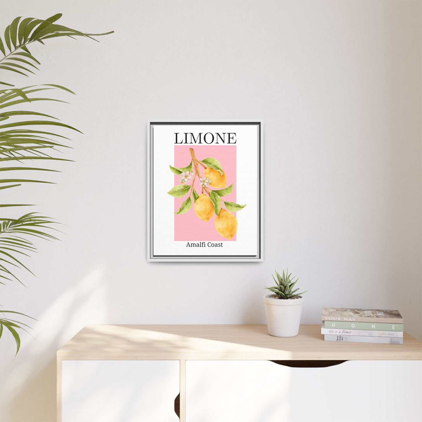 Limone- White background - Matte Canvas, Framed (Multi-color)