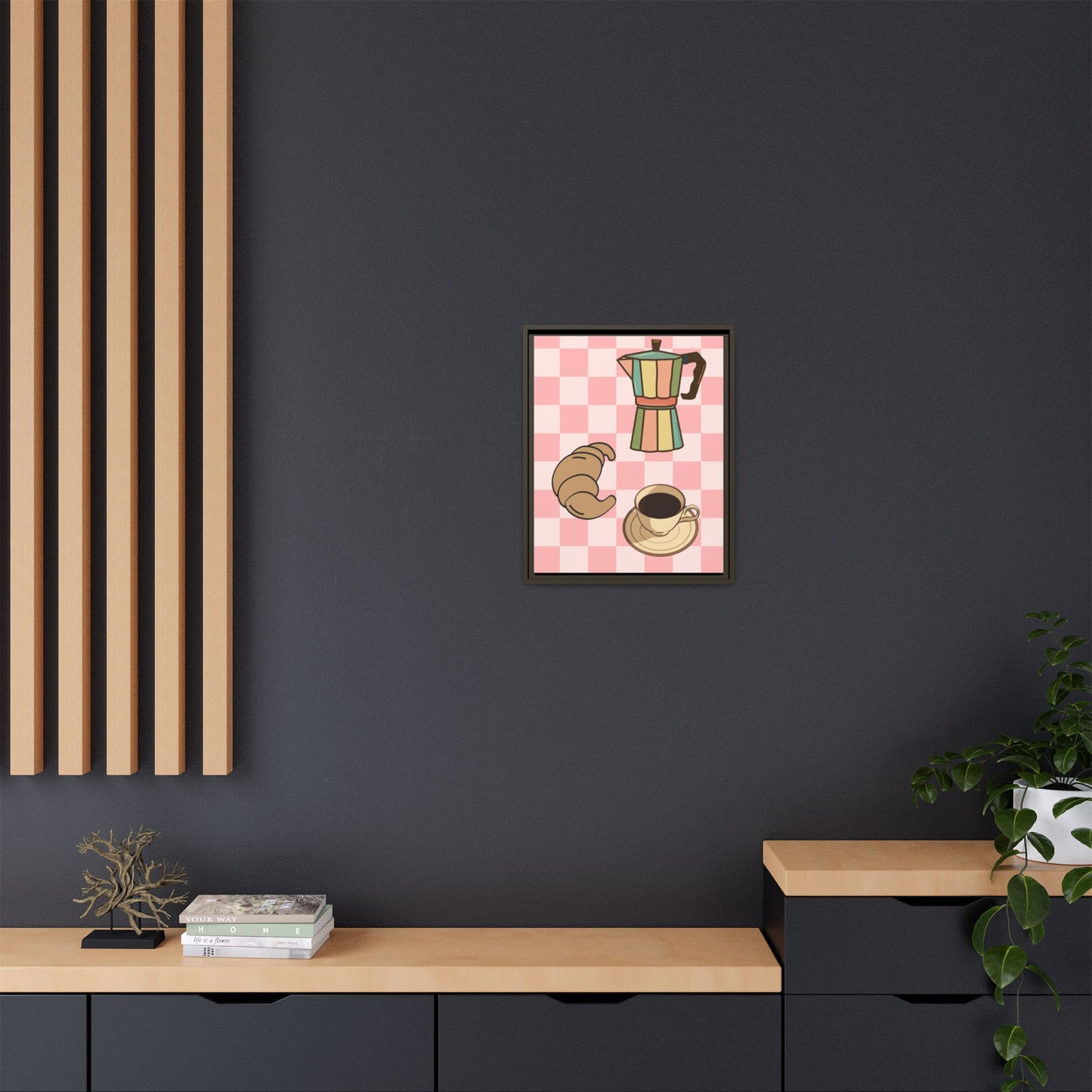 Italy Collection - Happiness - Matte Canvas, Framed (Multi-color)