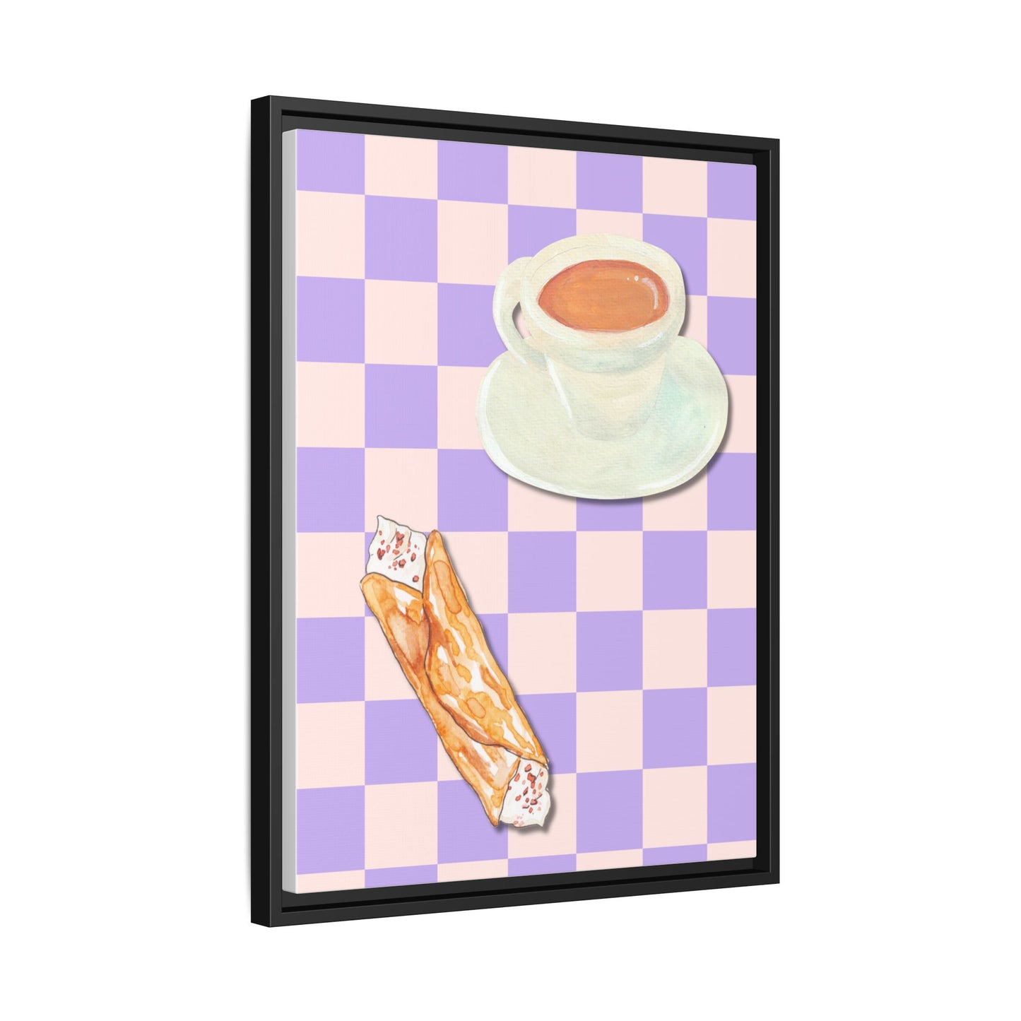 Italy Collection - Afternoon break - Matte Canvas, Framed (Multi-color)