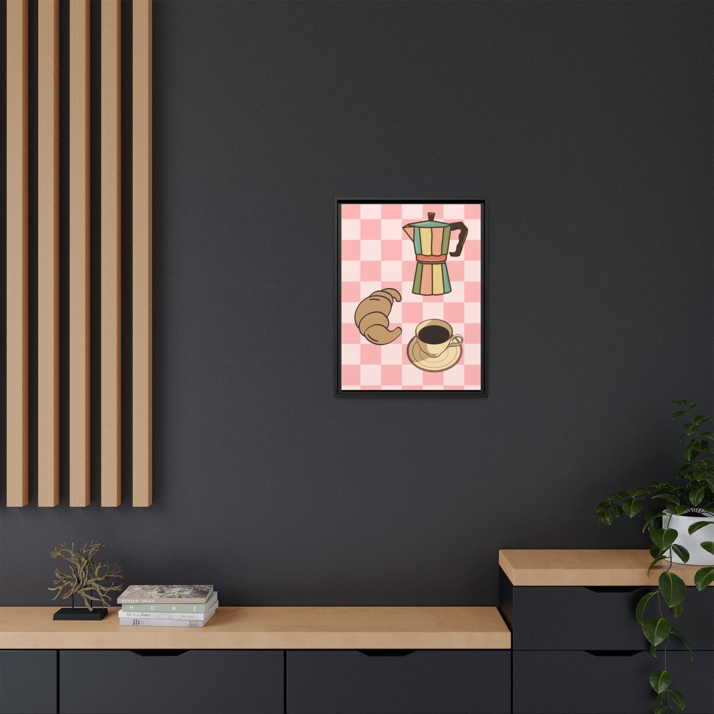Italy Collection - Happiness - Matte Canvas, Framed (Multi-color)