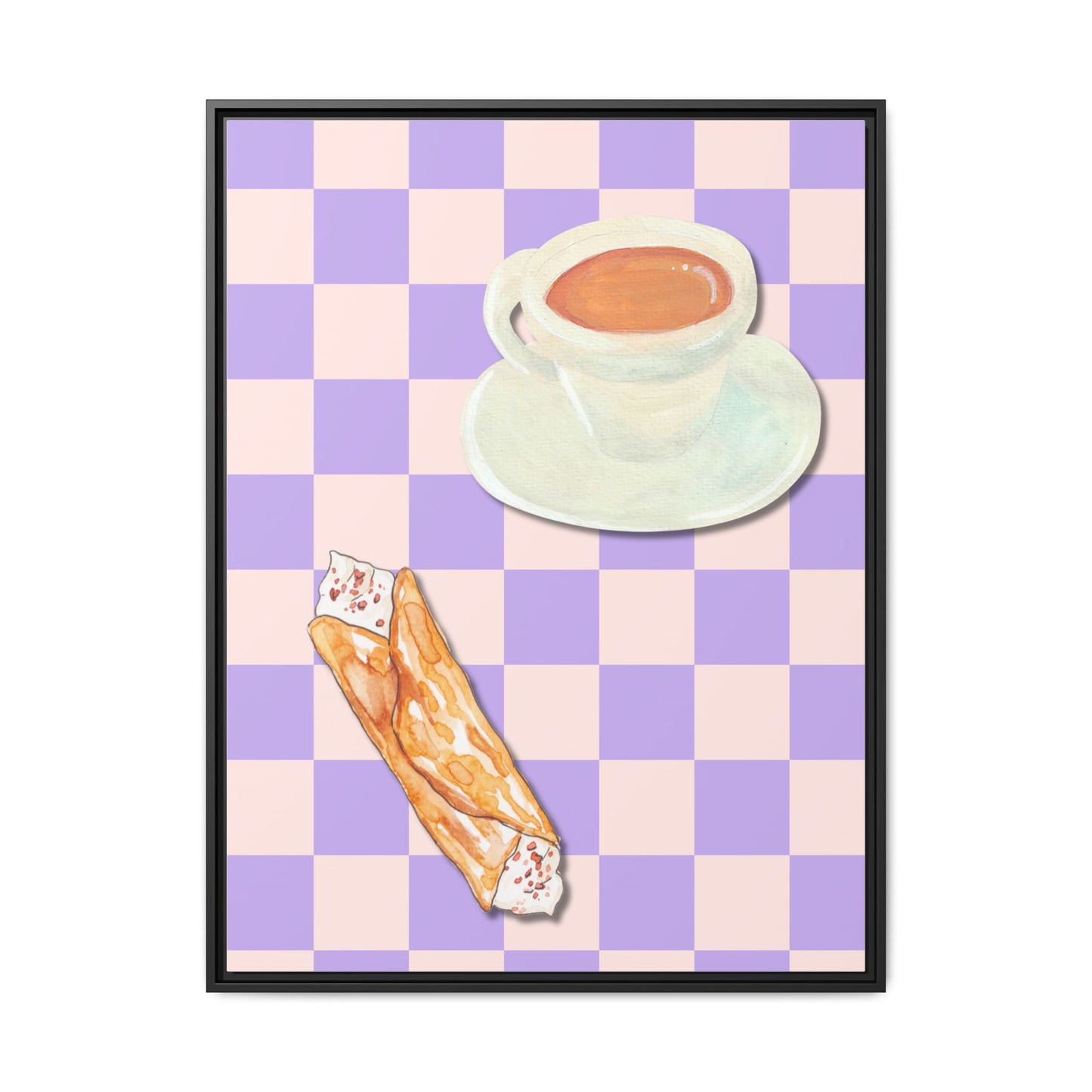 Italy Collection - Afternoon break - Matte Canvas, Framed (Multi-color)