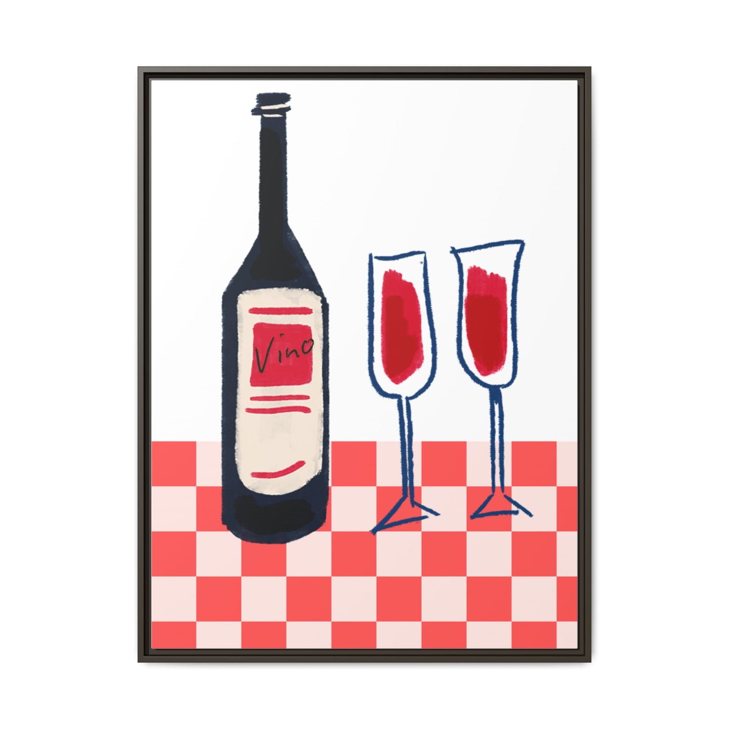 Vino - Matte Canvas, Framed (Multi-color)