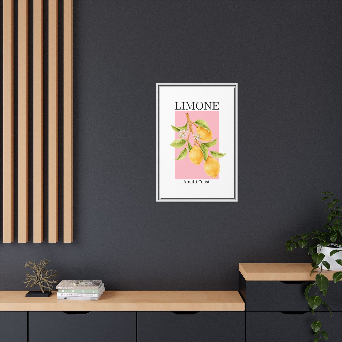 Limone- White background - Matte Canvas, Framed (Multi-color)