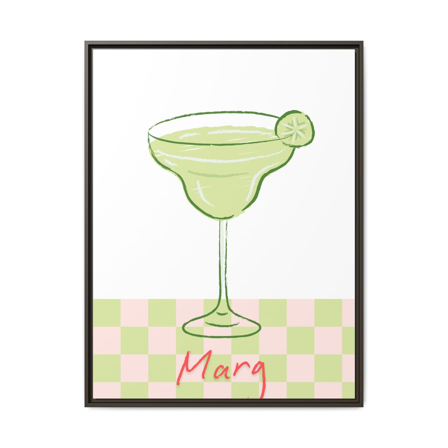Marg o'clock - Matte Canvas, Framed (Multi-color)