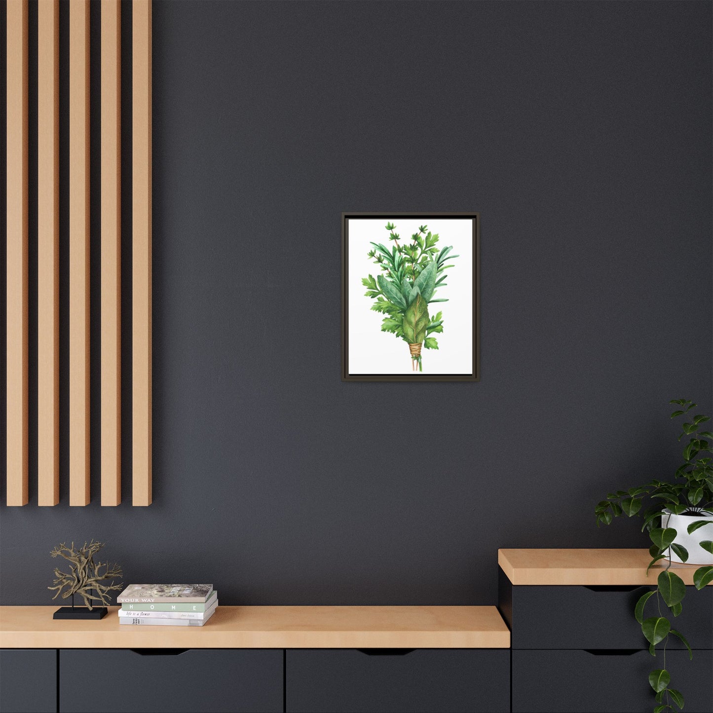 Herbs - Herbs collection - Matte Canvas, Framed (Multi-color)