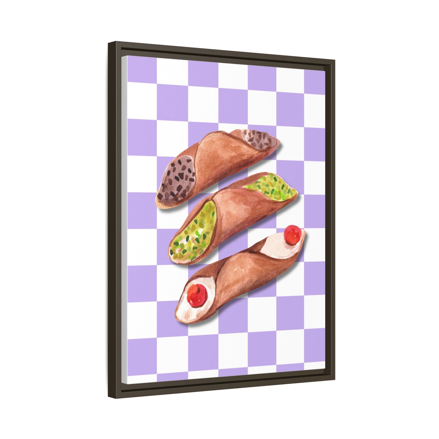 Italy Collection - Cannoli - Matte Canvas, Framed (Multi-color)