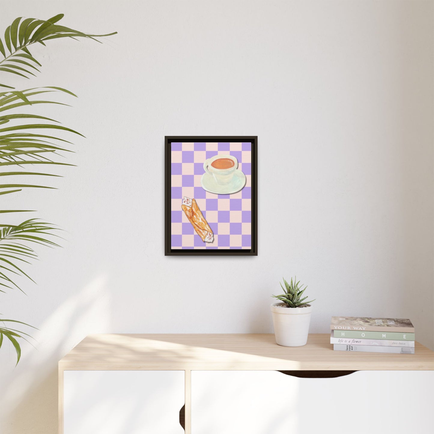 Italy Collection - Afternoon break - Matte Canvas, Framed (Multi-color)
