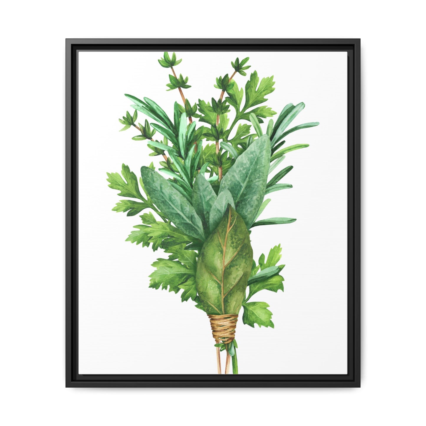 Herbs - Herbs collection - Matte Canvas, Framed (Multi-color)
