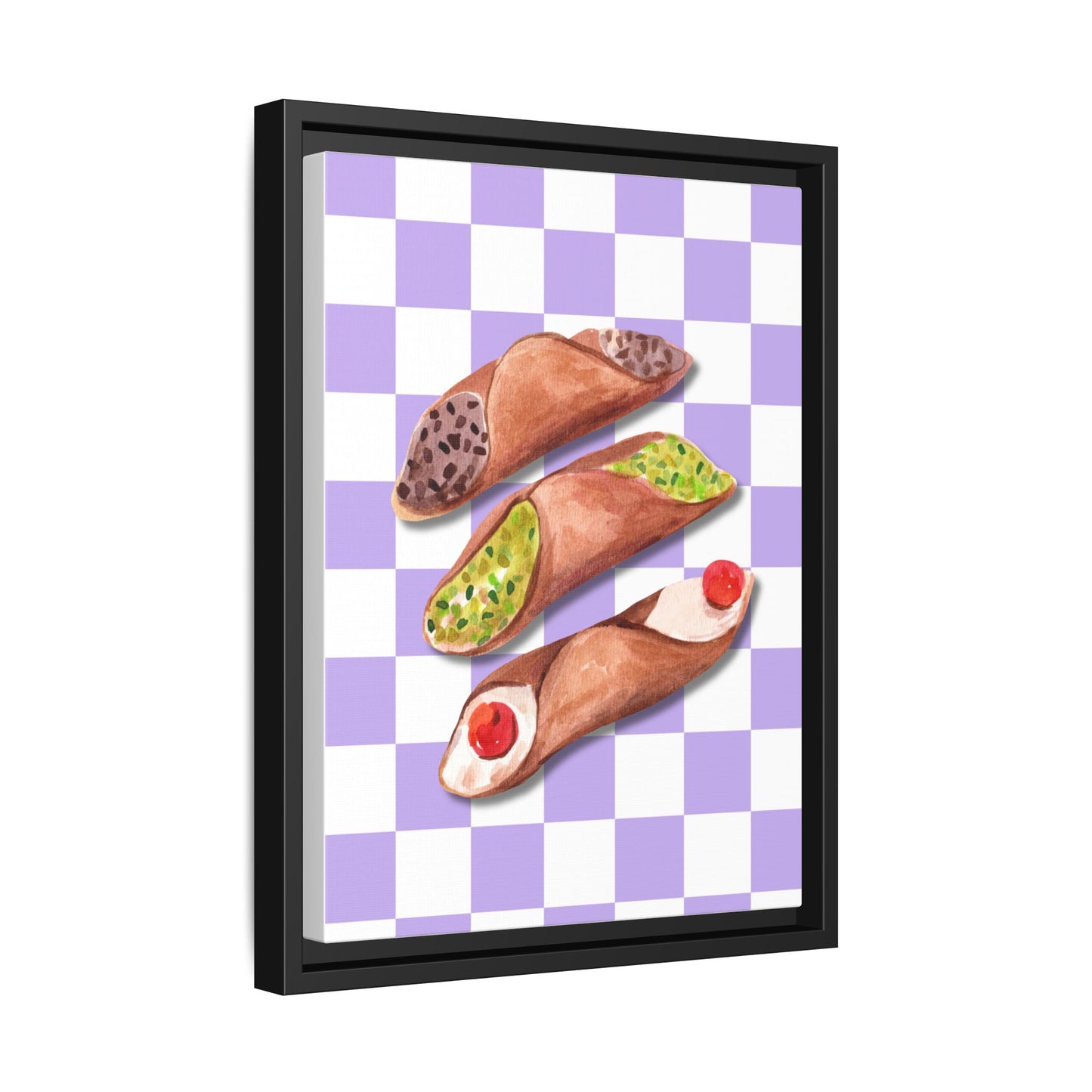 Italy Collection - Cannoli - Matte Canvas, Framed (Multi-color)