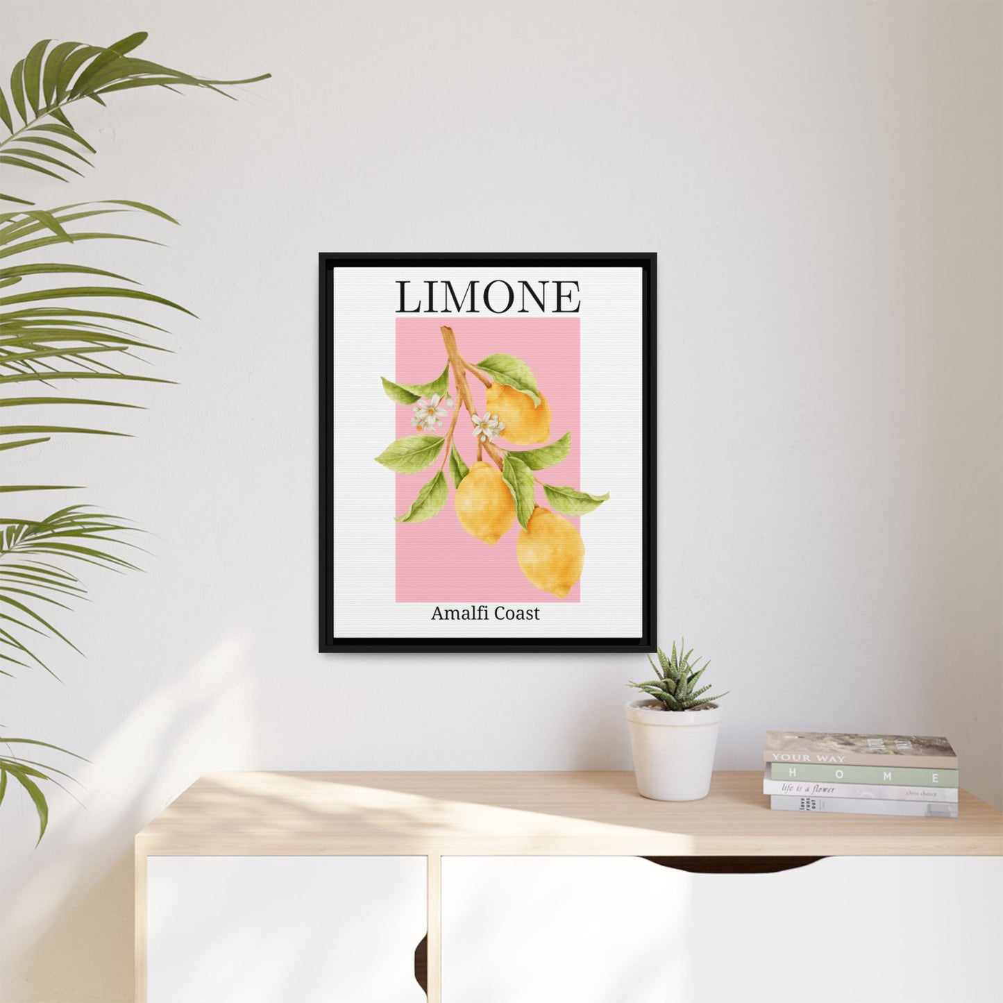 Limone- White background - Matte Canvas, Framed (Multi-color)