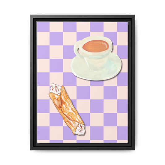 Italy Collection - Afternoon break - Matte Canvas, Framed (Multi-color)