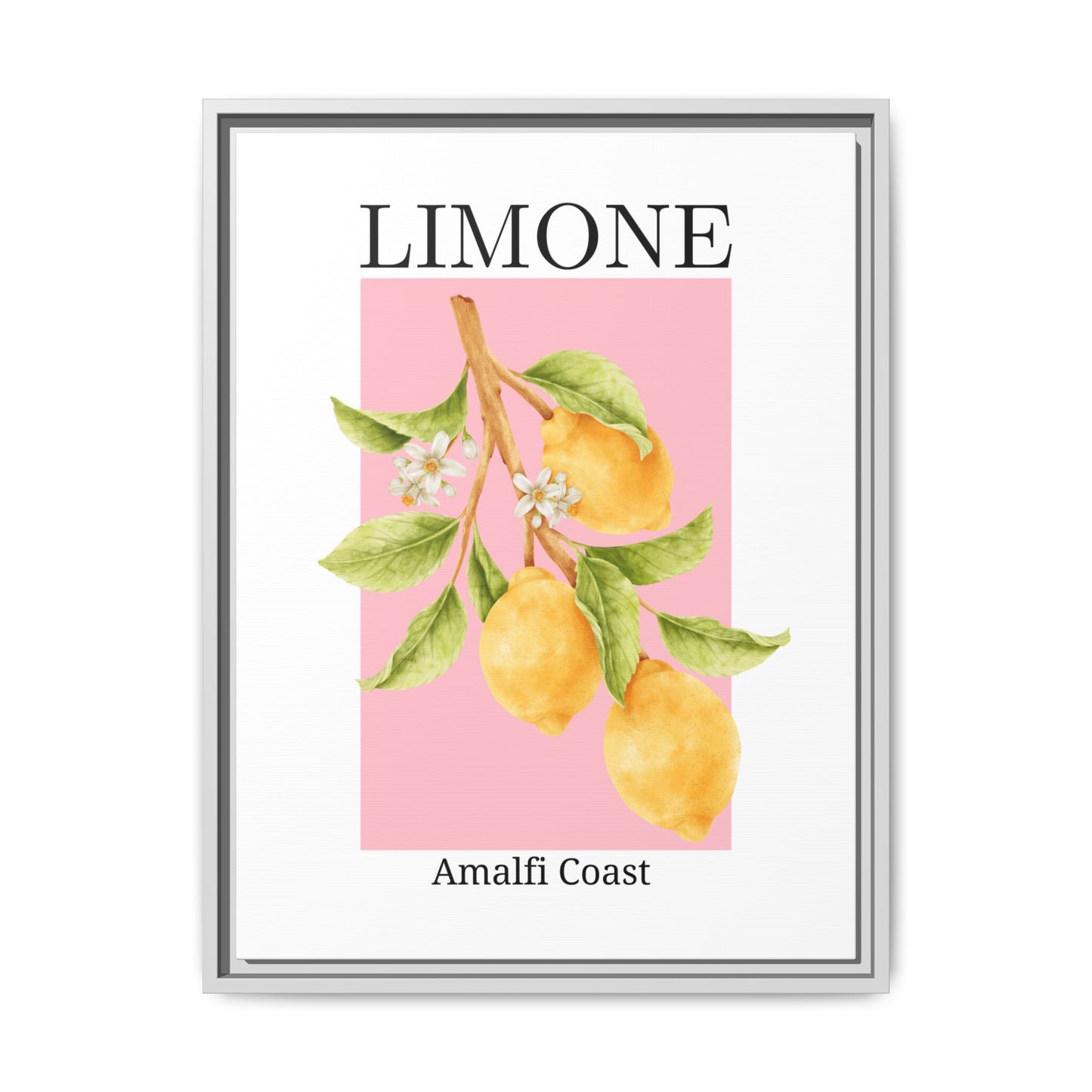 Limone- White background - Matte Canvas, Framed (Multi-color)