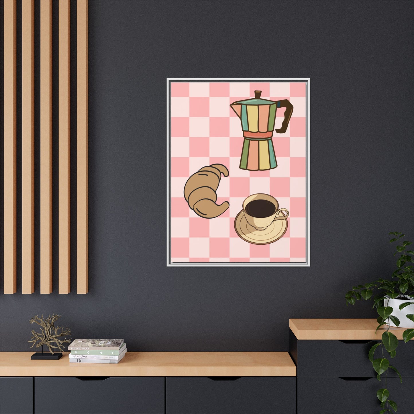 Italy Collection - Happiness - Matte Canvas, Framed (Multi-color)