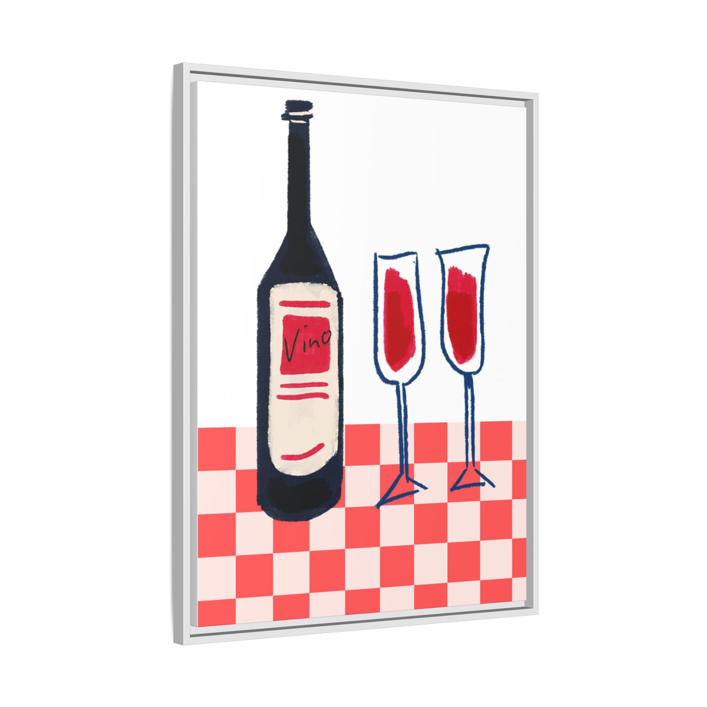 Vino - Matte Canvas, Framed (Multi-color)