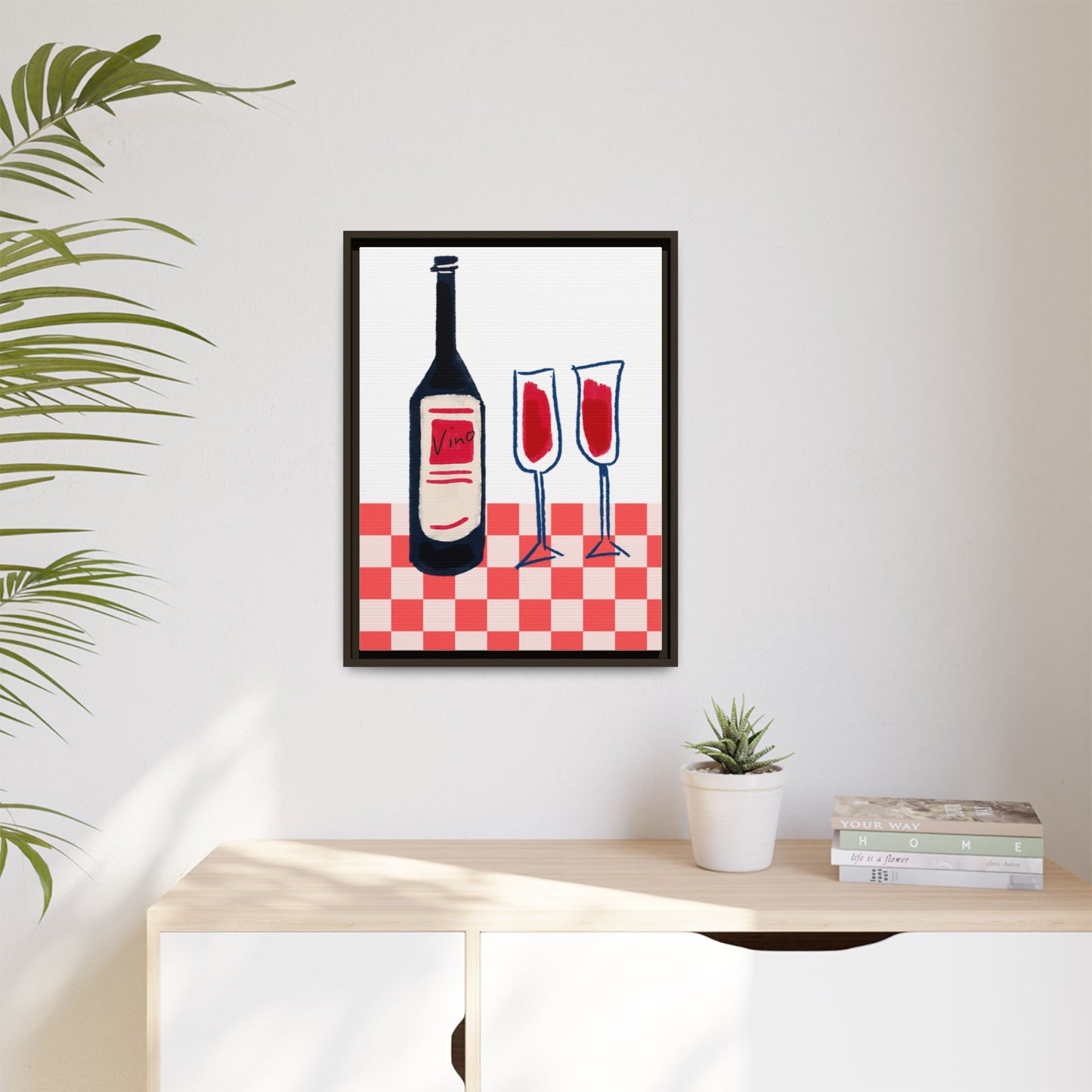 Vino - Matte Canvas, Framed (Multi-color)