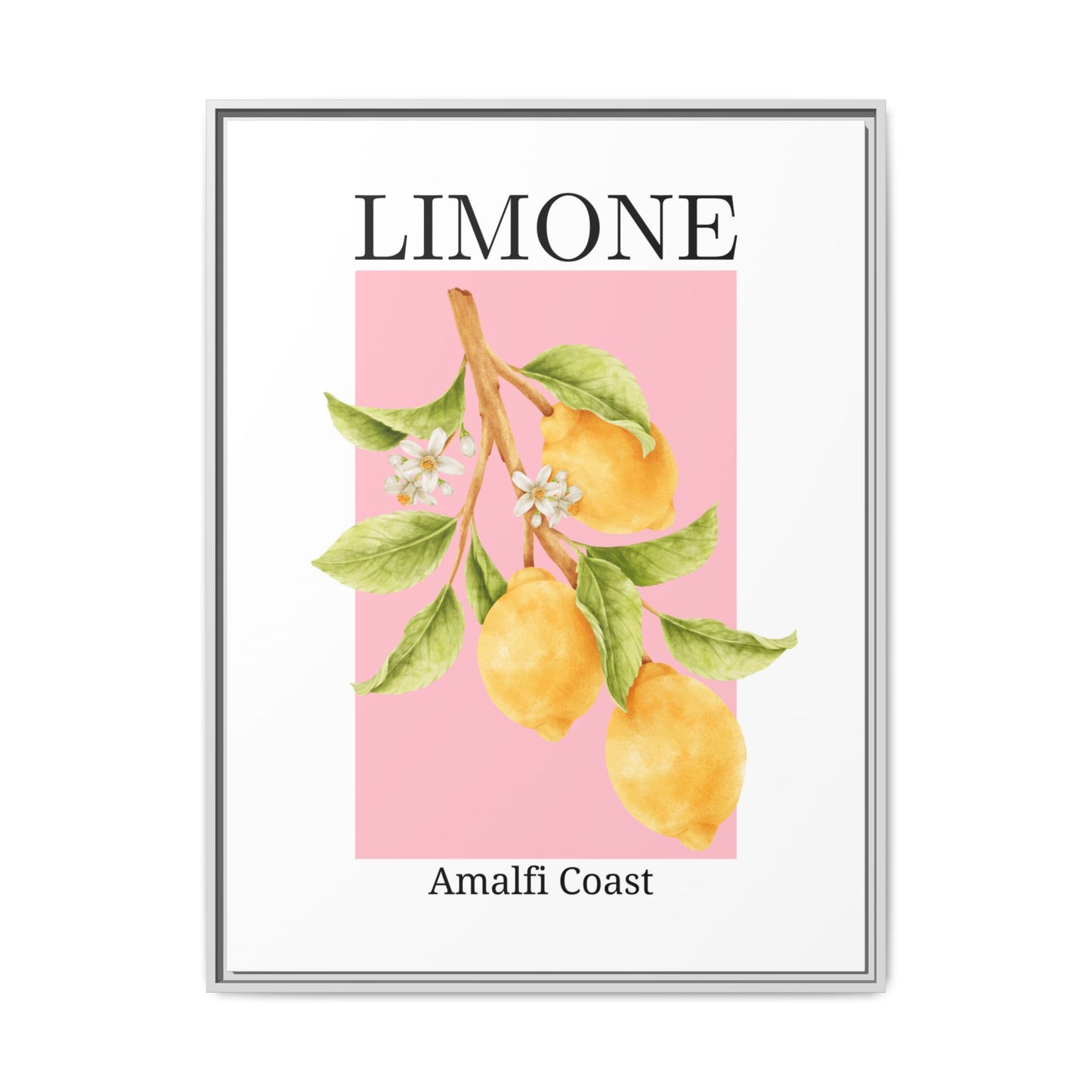 Limone- White background - Matte Canvas, Framed (Multi-color)