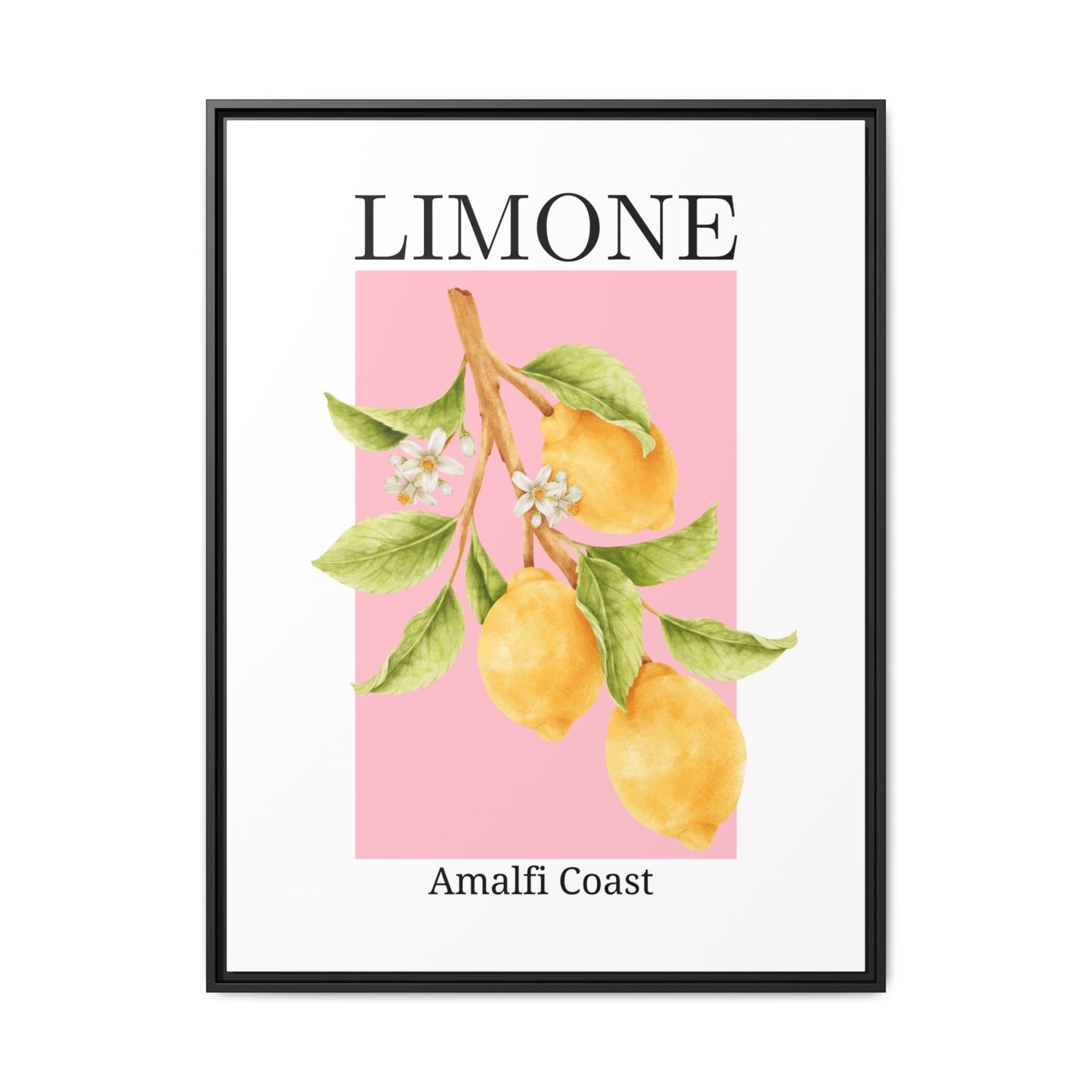 Limone- White background - Matte Canvas, Framed (Multi-color)