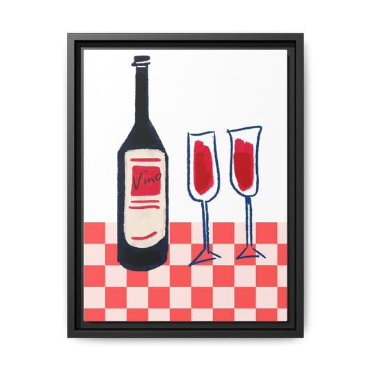 Vino - Matte Canvas, Framed (Multi-color)