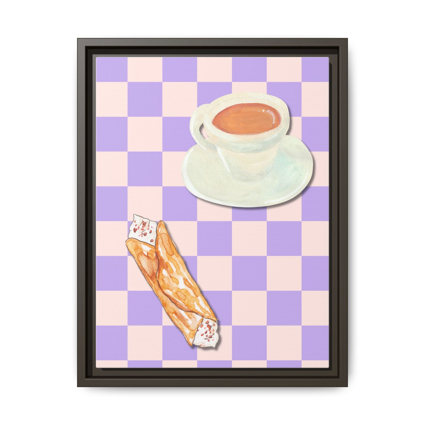 Italy Collection - Afternoon break - Matte Canvas, Framed (Multi-color)