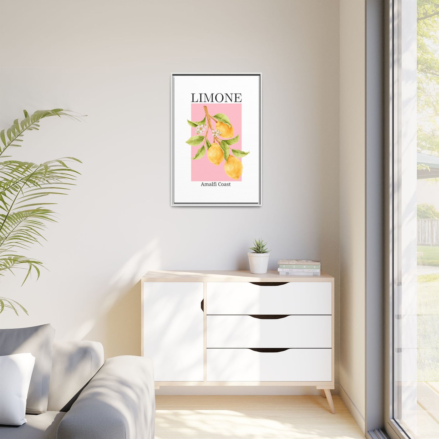 Limone- White background - Matte Canvas, Framed (Multi-color)