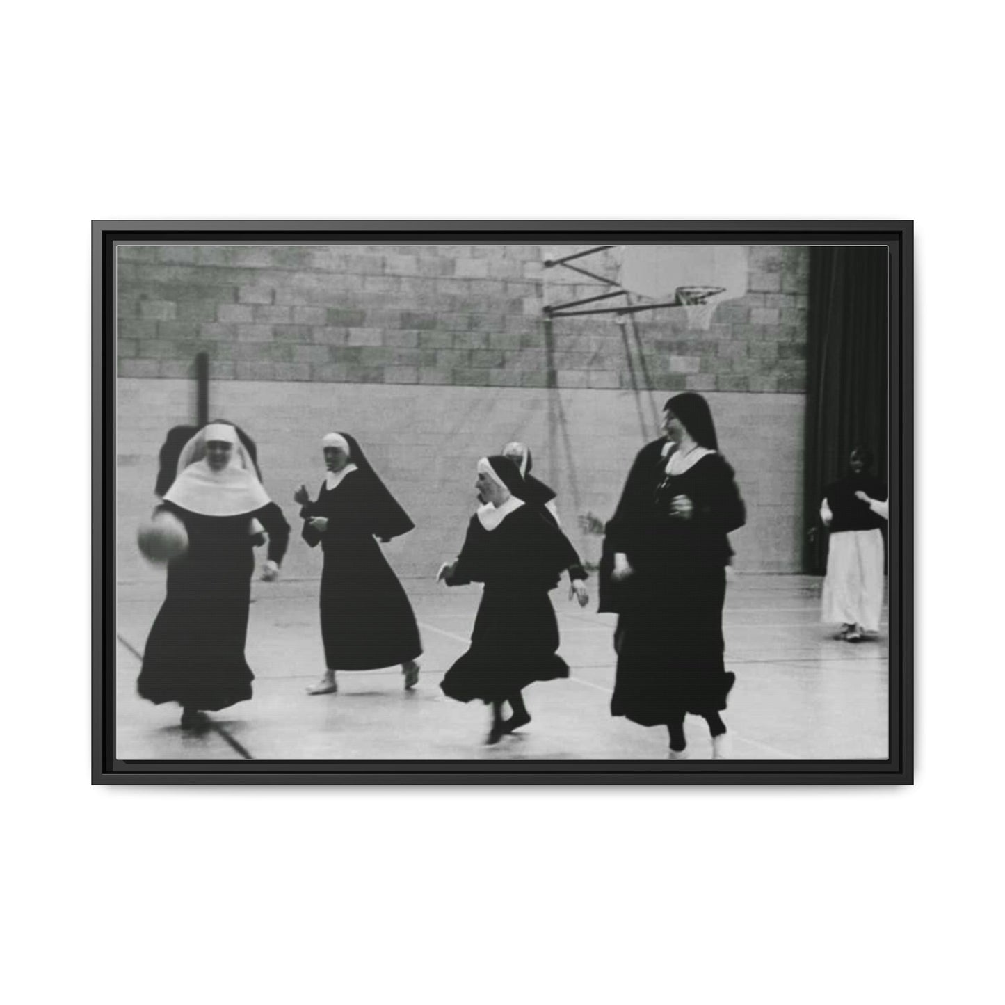 Soccer nuns - Matte Canvas, Framed (Multi-color)
