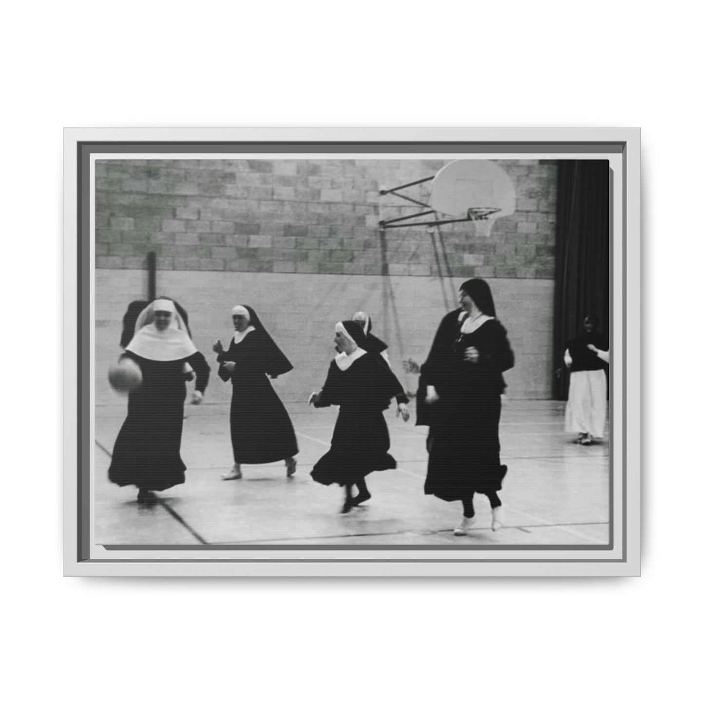 Soccer nuns - Matte Canvas, Framed (Multi-color)