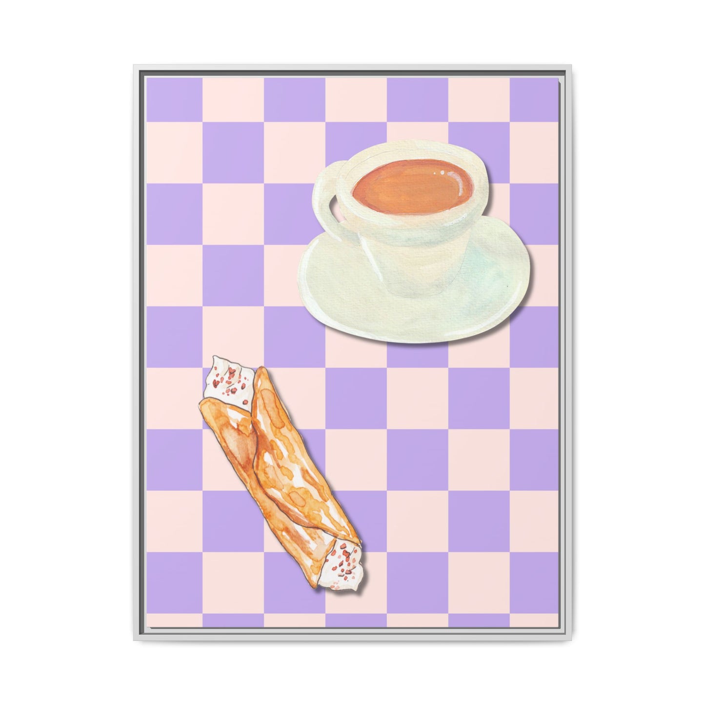 Italy Collection - Afternoon break - Matte Canvas, Framed (Multi-color)