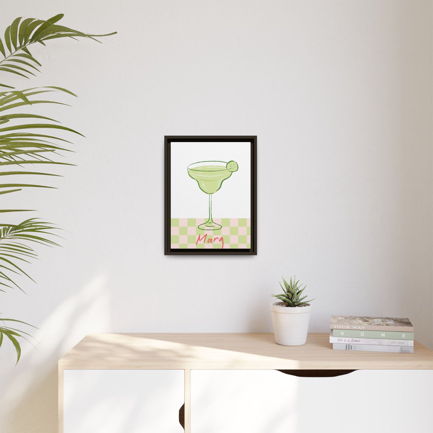 Marg o'clock - Matte Canvas, Framed (Multi-color)