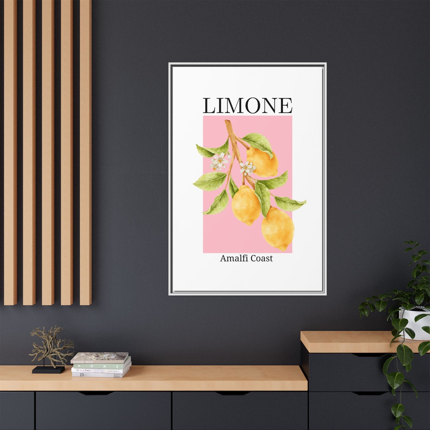 Limone- White background - Matte Canvas, Framed (Multi-color)