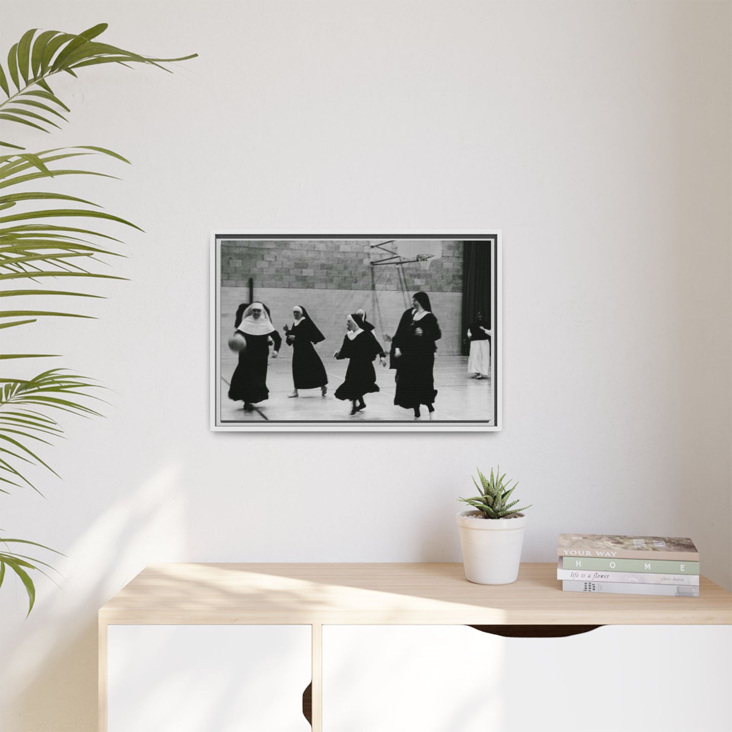 Soccer nuns - Matte Canvas, Framed (Multi-color)