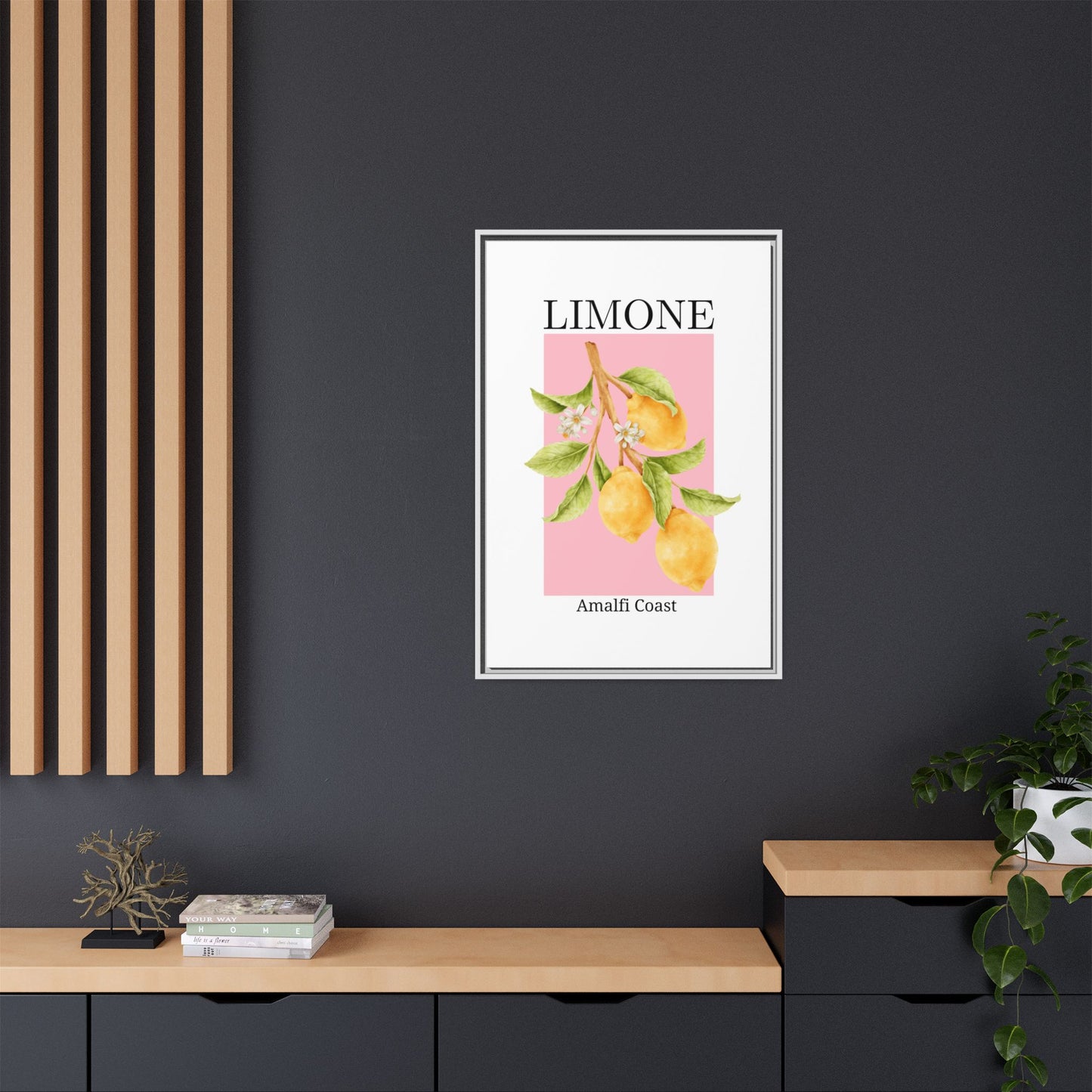 Limone- White background - Matte Canvas, Framed (Multi-color)