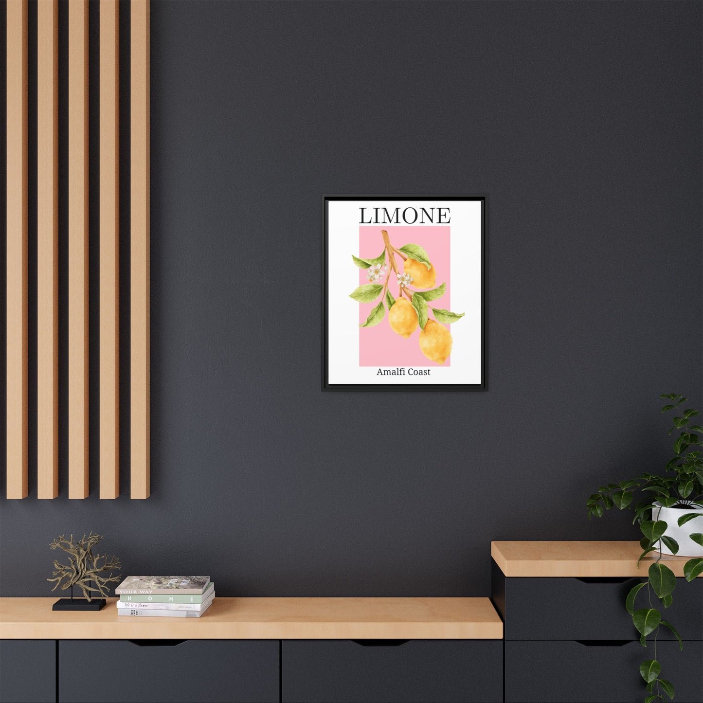 Limone- White background - Matte Canvas, Framed (Multi-color)