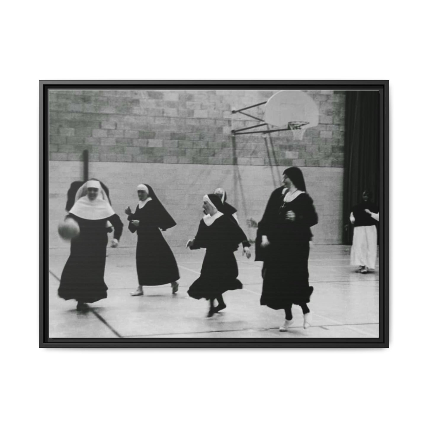 Soccer nuns - Matte Canvas, Framed (Multi-color)