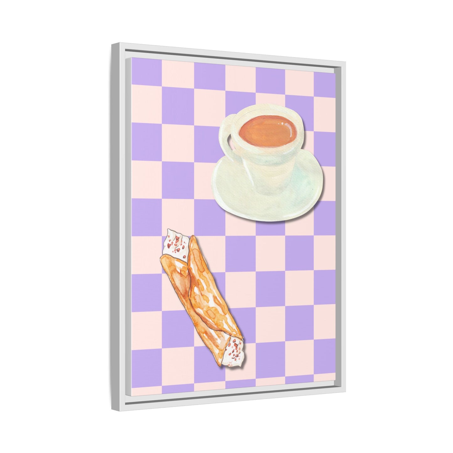 Italy Collection - Afternoon break - Matte Canvas, Framed (Multi-color)