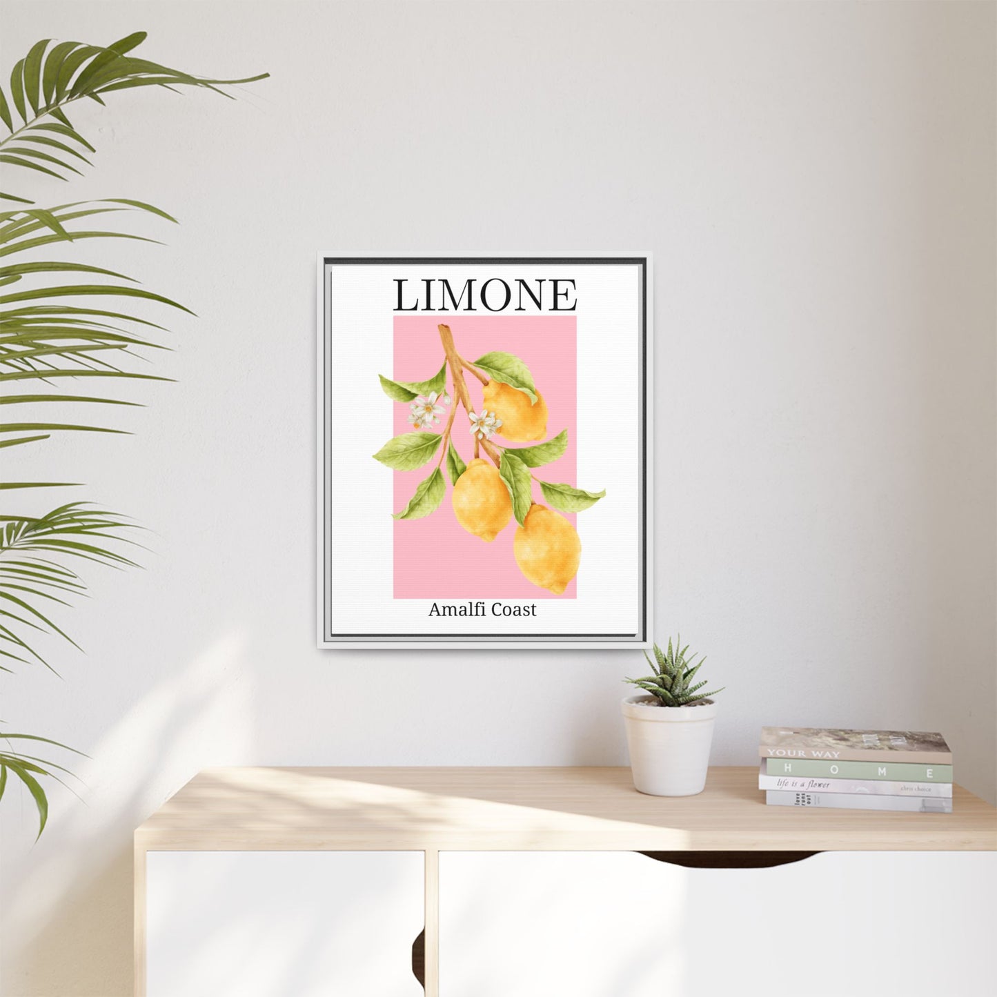 Limone- White background - Matte Canvas, Framed (Multi-color)