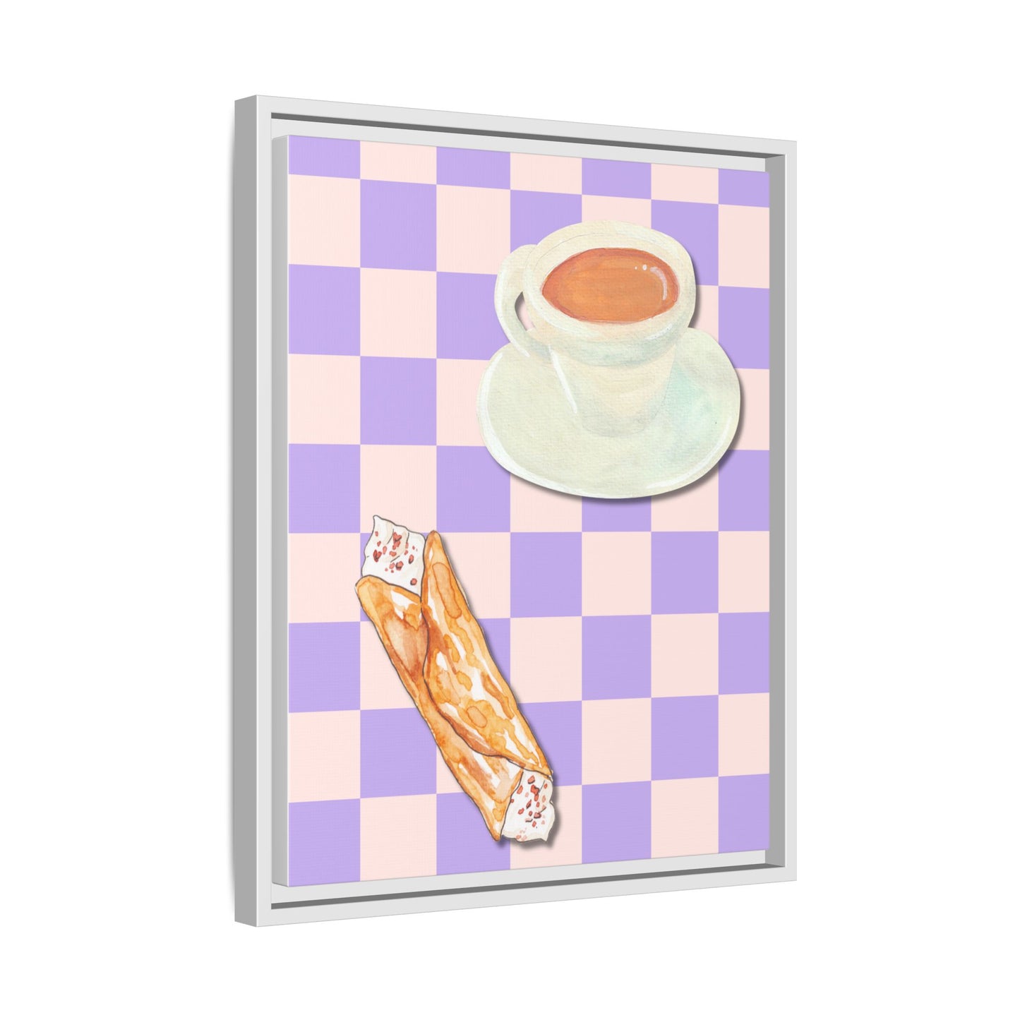 Italy Collection - Afternoon break - Matte Canvas, Framed (Multi-color)
