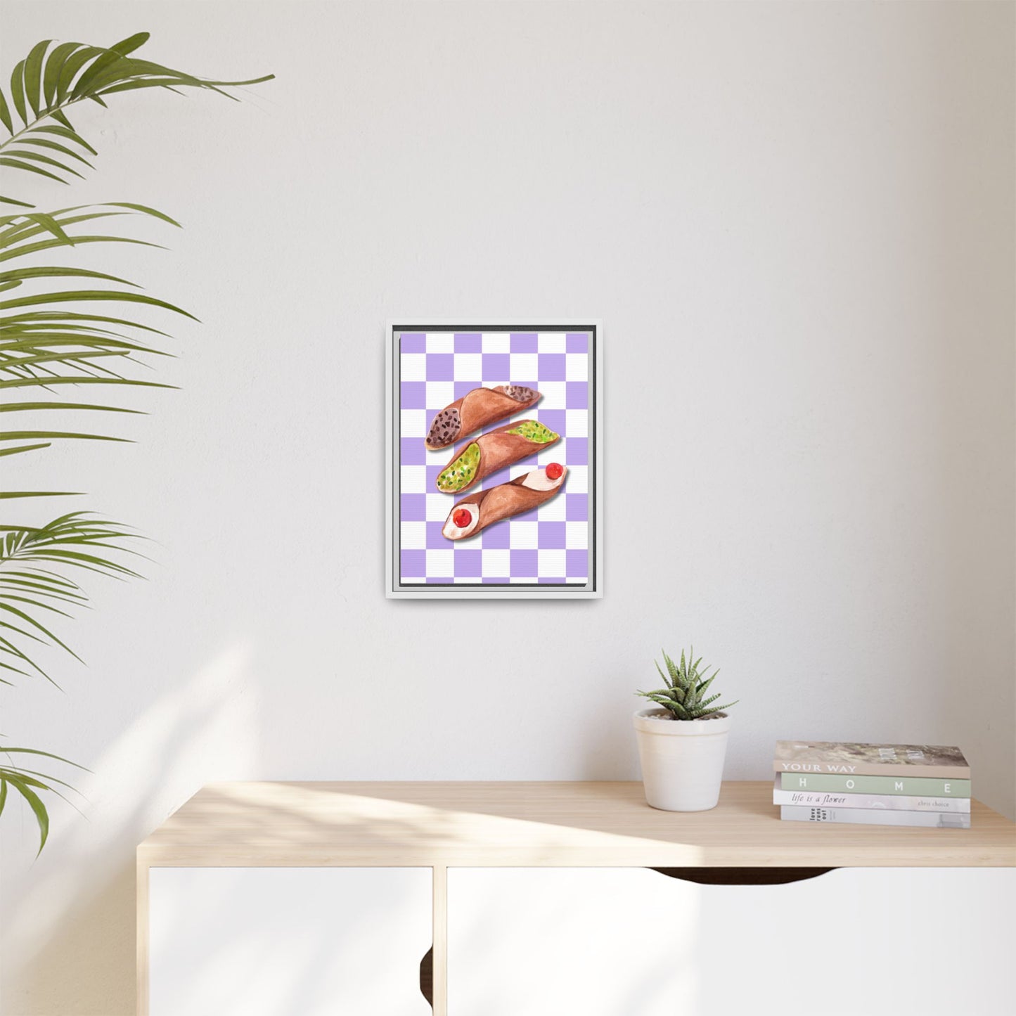 Italy Collection - Cannoli - Matte Canvas, Framed (Multi-color)