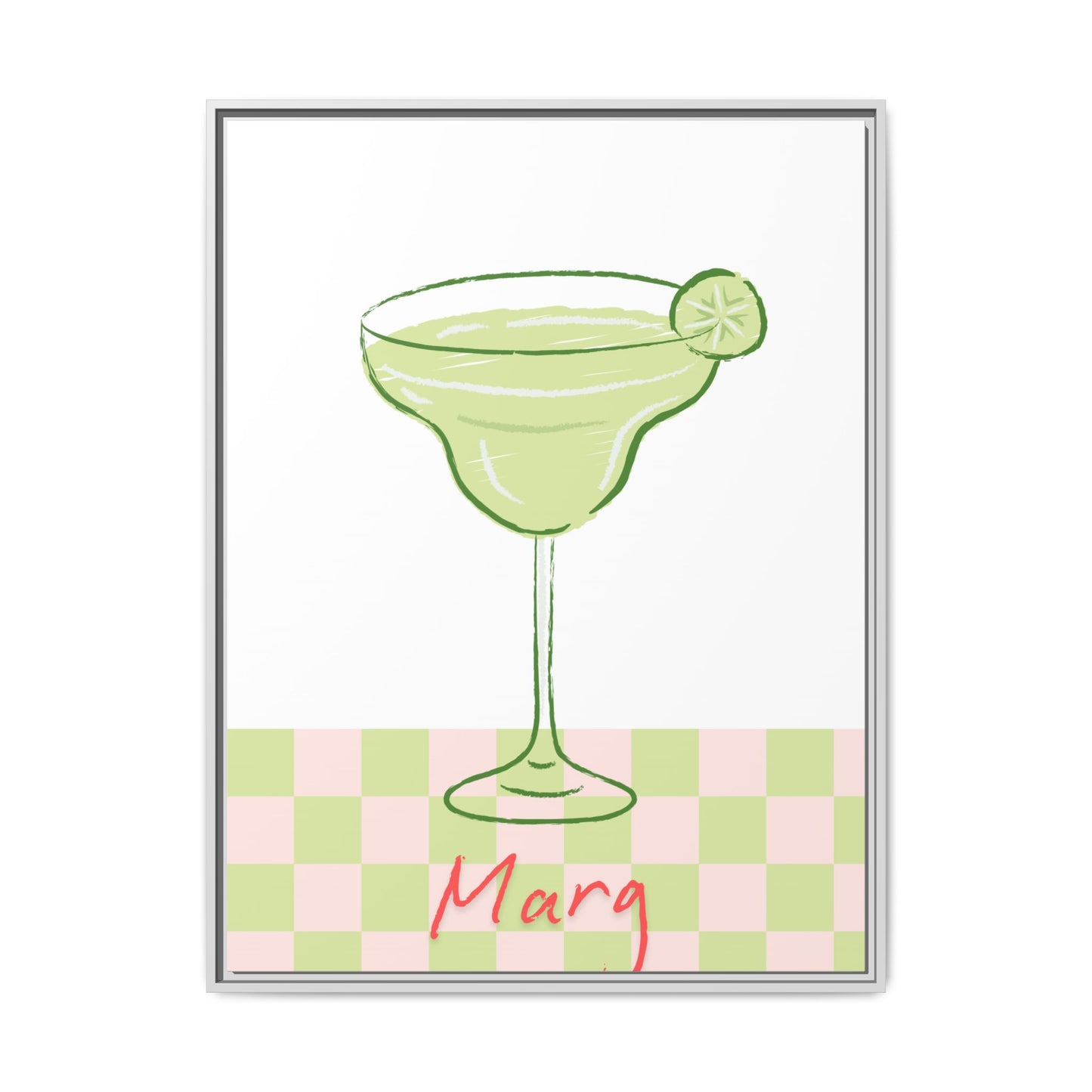 Marg o'clock - Matte Canvas, Framed (Multi-color)