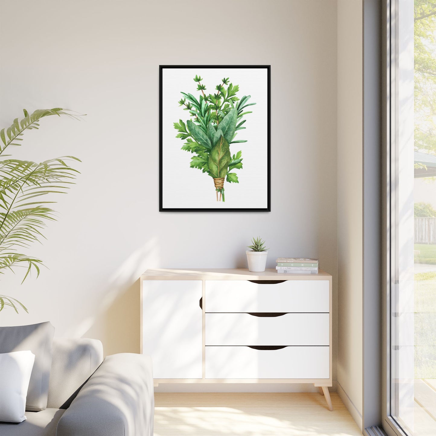 Herbs - Herbs collection - Matte Canvas, Framed (Multi-color)
