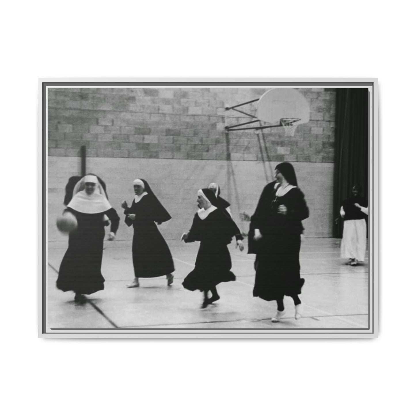 Soccer nuns - Matte Canvas, Framed (Multi-color)