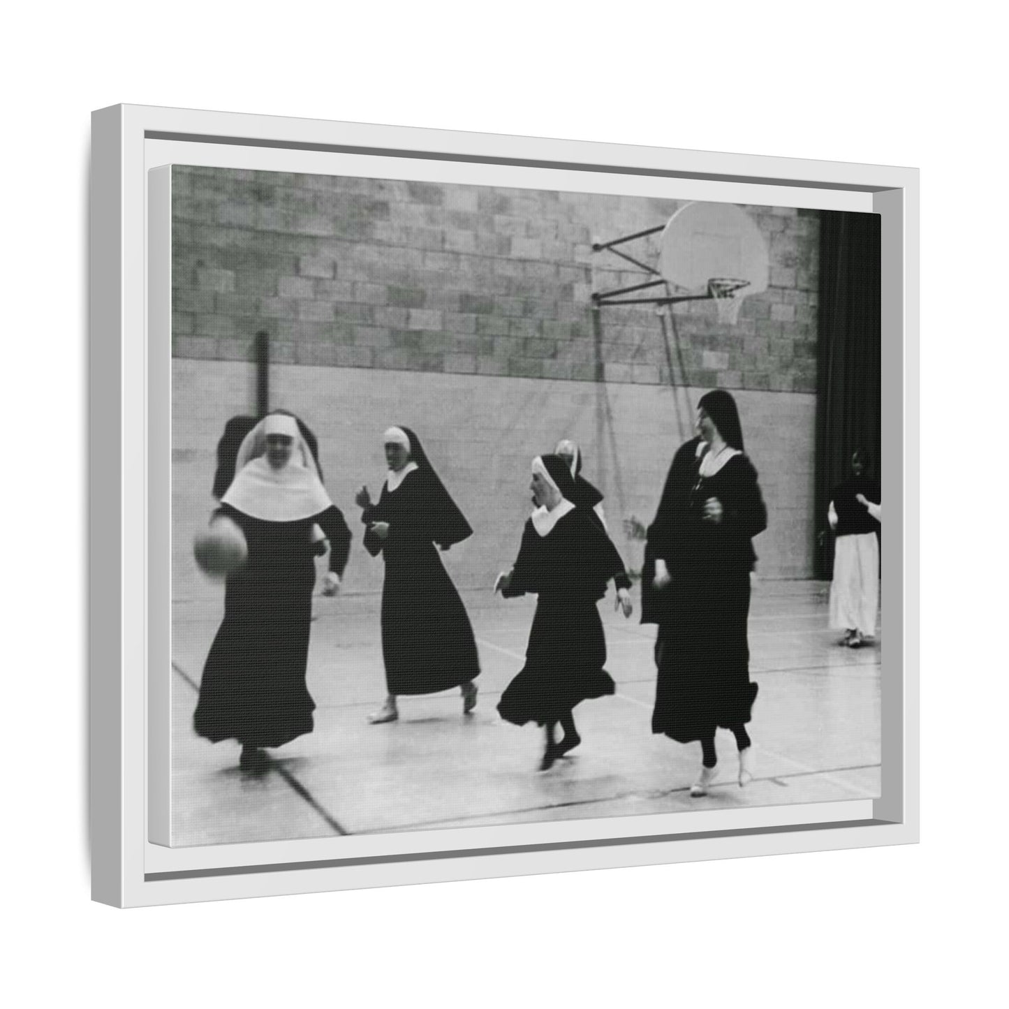 Soccer nuns - Matte Canvas, Framed (Multi-color)