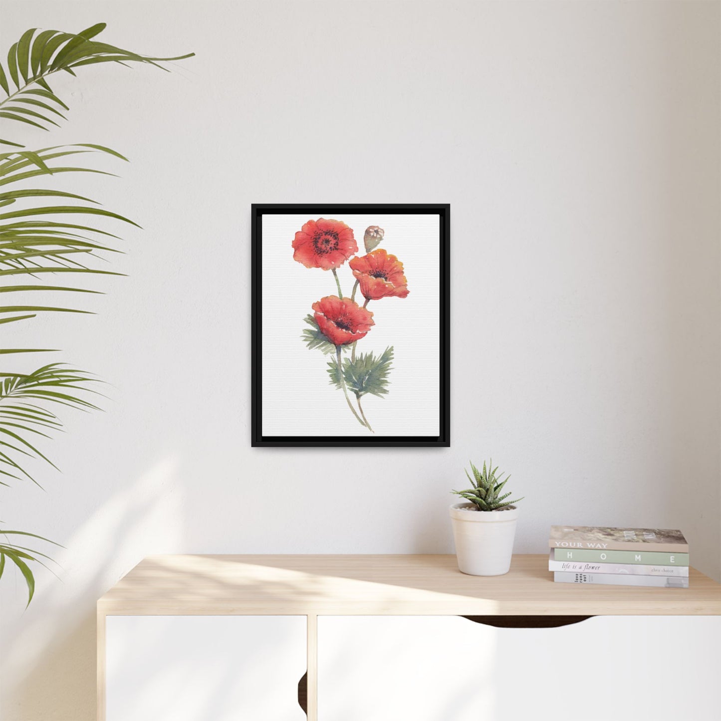 Flowers Collection - Bruna - Matte Canvas, Framed (Multi-color)