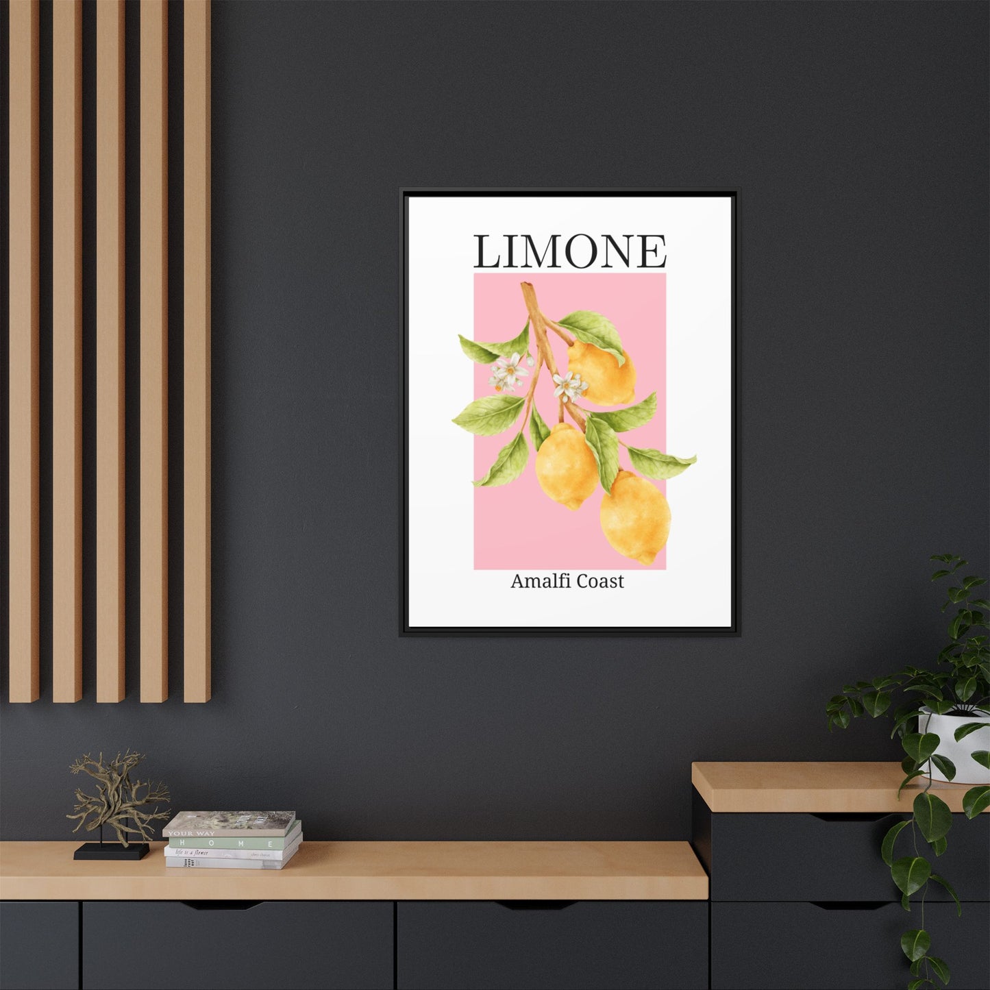 Limone- White background - Matte Canvas, Framed (Multi-color)