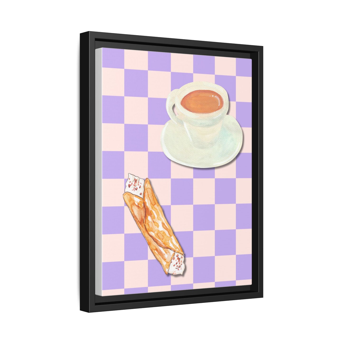 Italy Collection - Afternoon break - Matte Canvas, Framed (Multi-color)