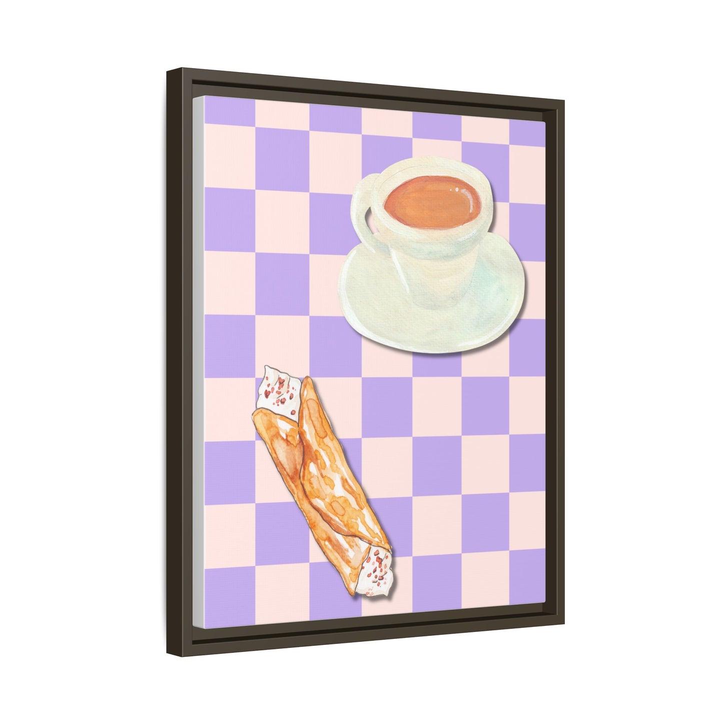 Italy Collection - Afternoon break - Matte Canvas, Framed (Multi-color)
