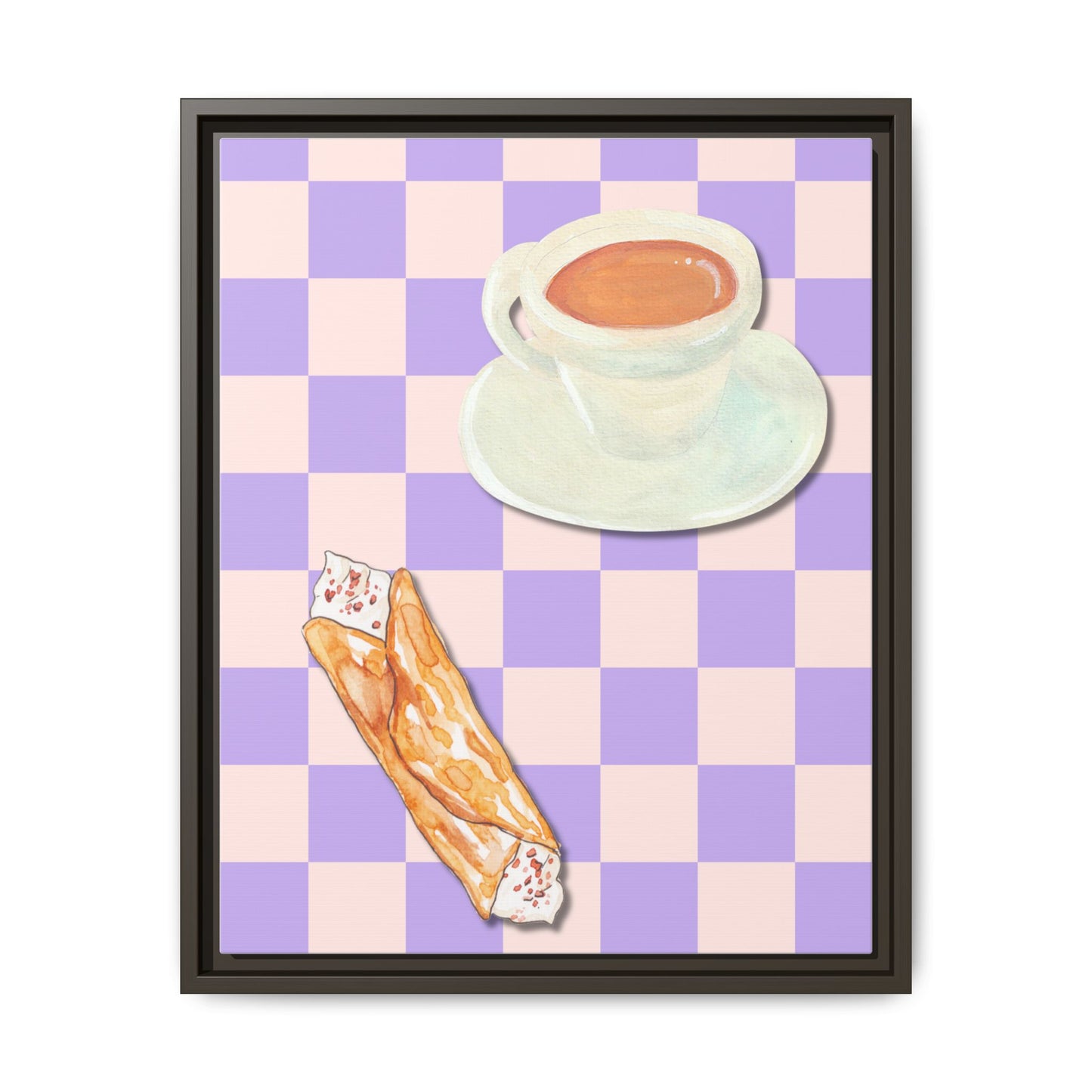 Italy Collection - Afternoon break - Matte Canvas, Framed (Multi-color)