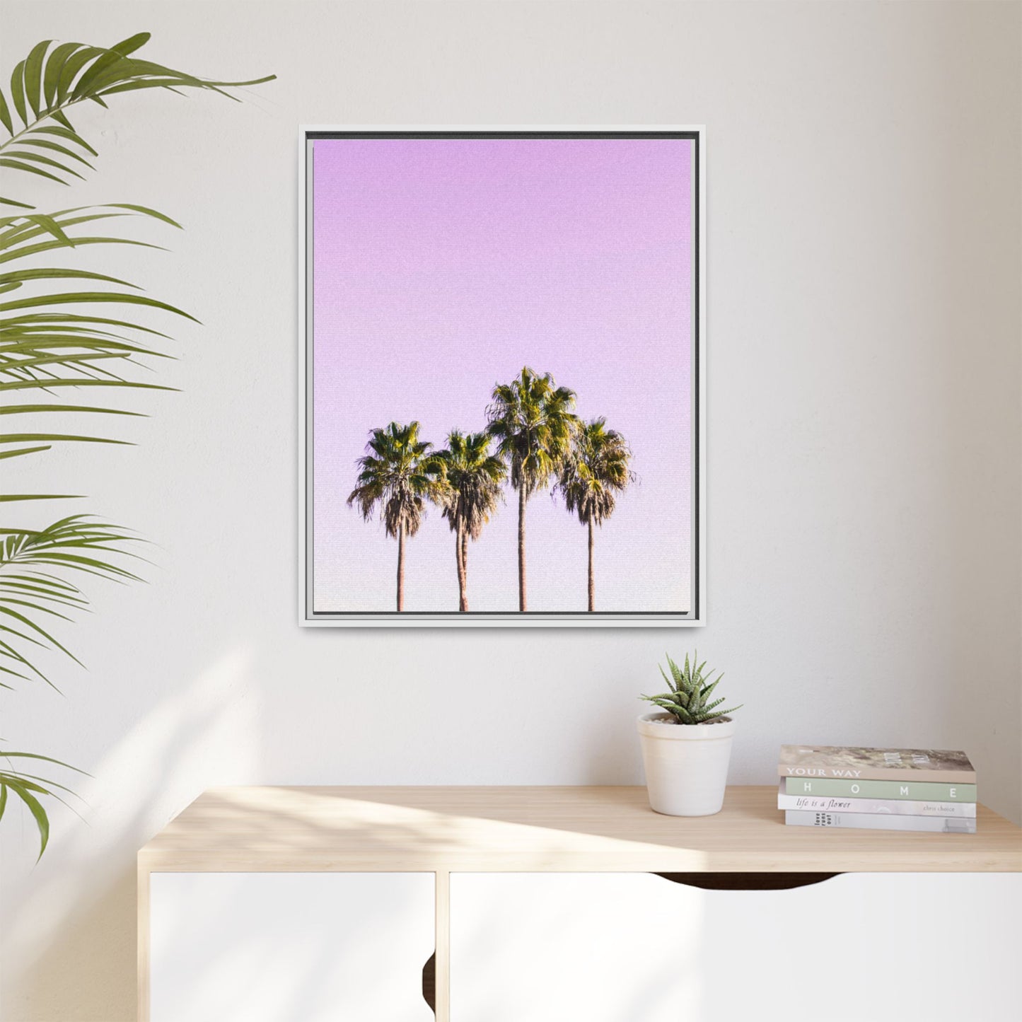 Palm Trees - Matte Canvas, Framed (Multi-color)