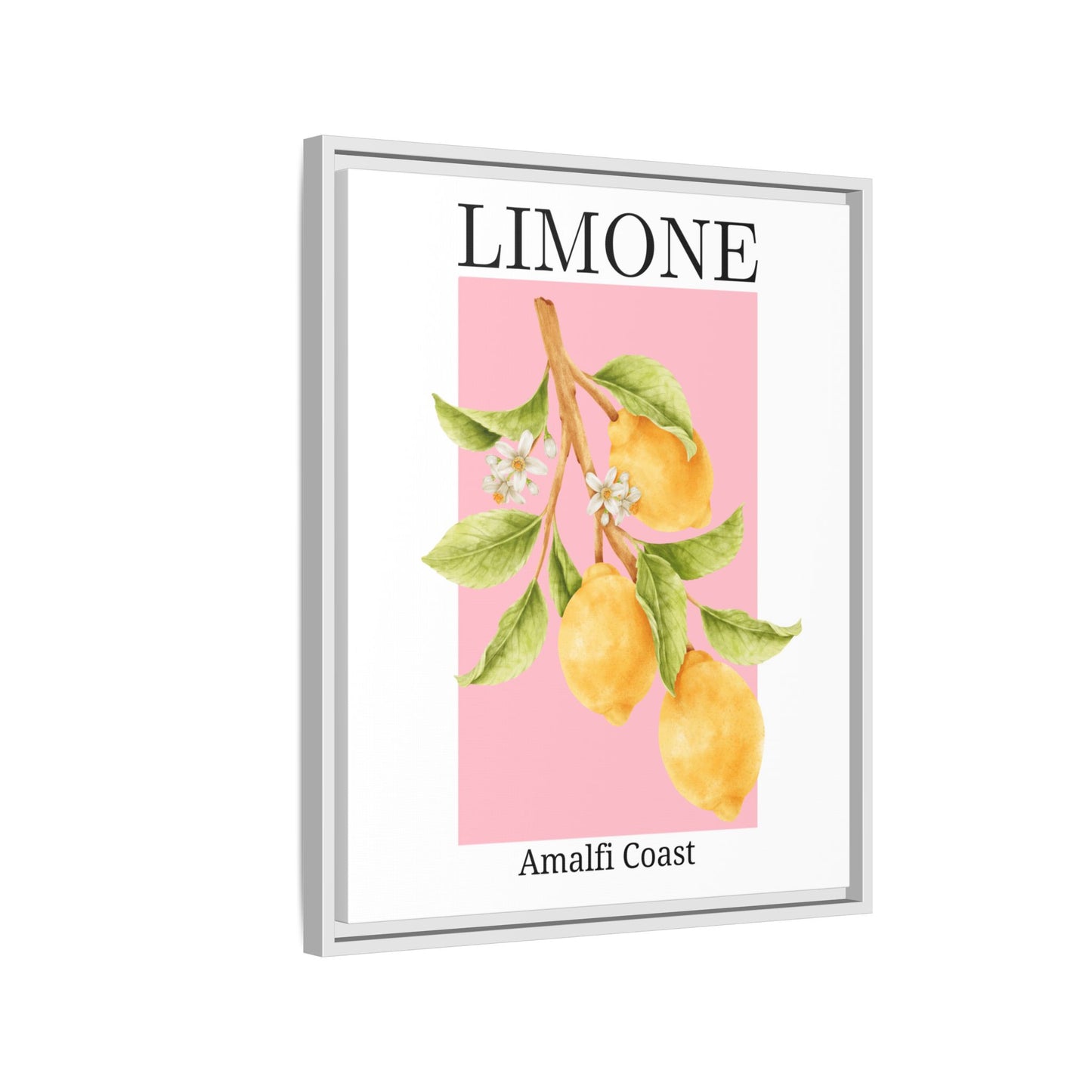 Limone- White background - Matte Canvas, Framed (Multi-color)